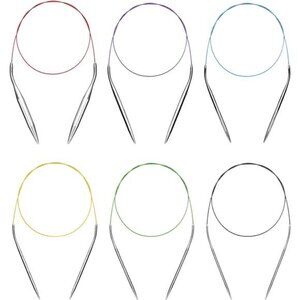 New Knitting Needles Set Round Needle Metal Magic Loop 40 Inch Size 15 11